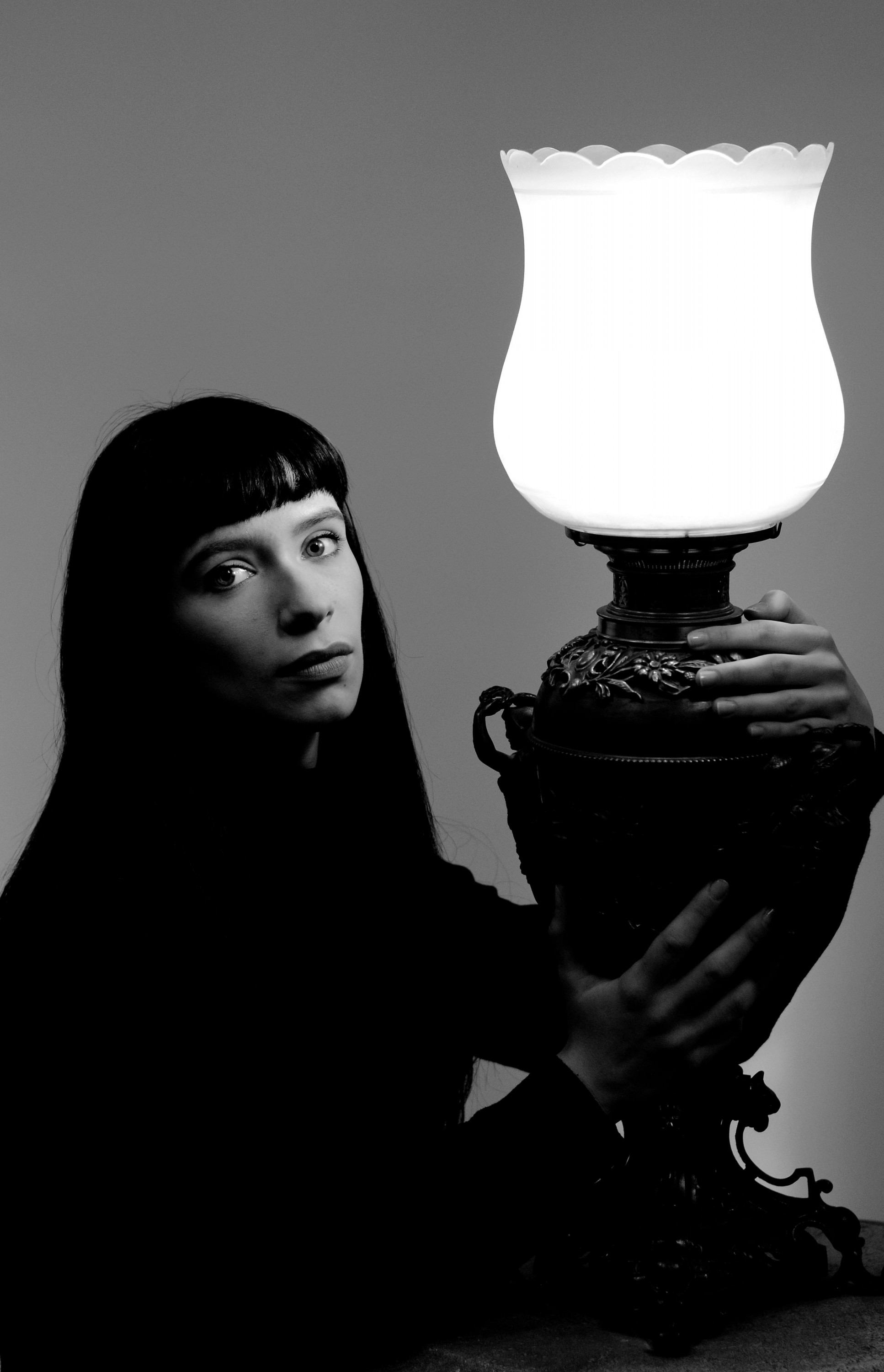 Girl with lamp